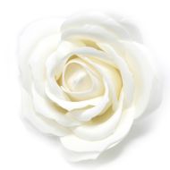 Mýdlové květy - velké růže - bílé (25 ks v balení)