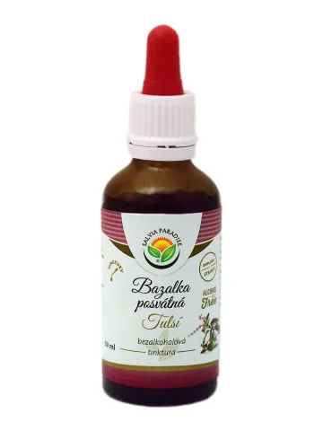 Tulsí - bazalka posvátná bylinné kapky (tinktura) bez alkoholu 50 ml