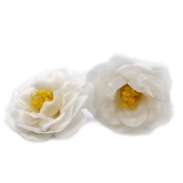 Mýdlové květy - kamélie - bílá (36 ks v balení)