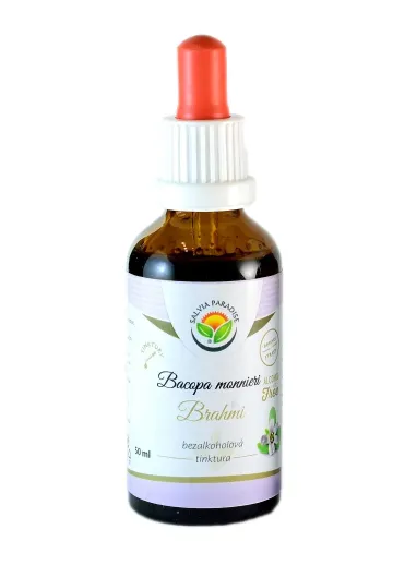 Bacopa monnieri - Brahmi bylinné kapky (tinktura) bez alkoholu 50 ml