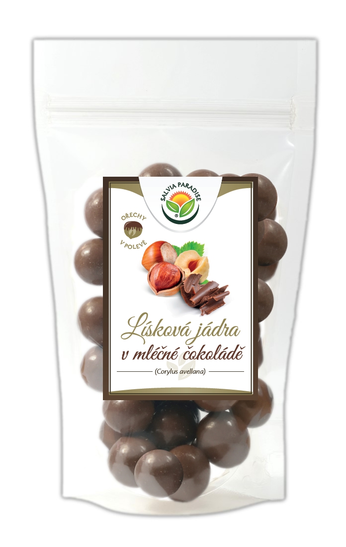 Lísková jádra v mléčné čokoládě 700 g Lísková jádra v mléčné čokoládě 700 g