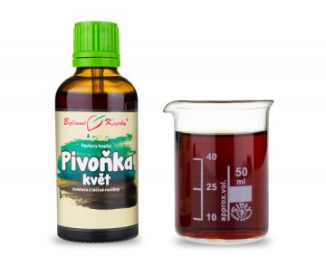 Pivoňka lékařská květ - bylinné kapky (tinktura) 50 ml