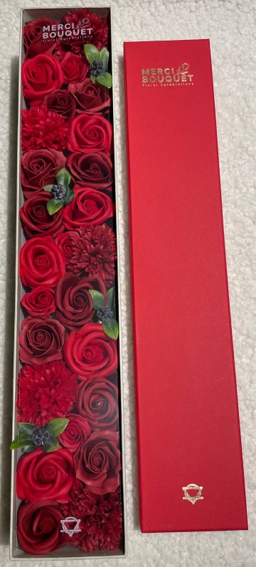 Extra dlouhý box - klasické červený růže