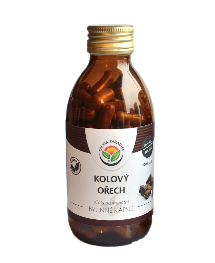 Cola acuminata - kolový ořech kapsle 120 ks Cola acuminata - kolový ořech kapsle 120 ks