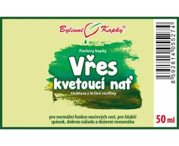 Vřes kvetoucí nať - bylinné kapky (tinktura) 50 ml