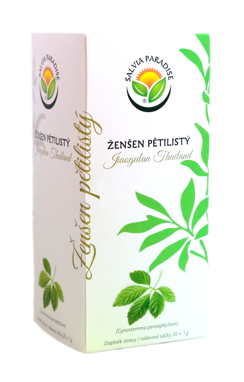 Ženšen pětilistý - jiaogulan Thailand nálevové sáčky 20 x 1 g Ženšen pětilistý - jiaogulan Thailand nálevové sáčky 20 x 1 g