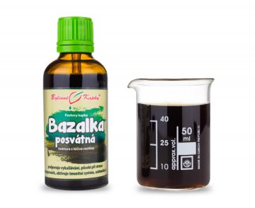 Bazalka posvátná (Tulsí) - bylinné kapky (tinktura z bazalky posvátné)  50 ml