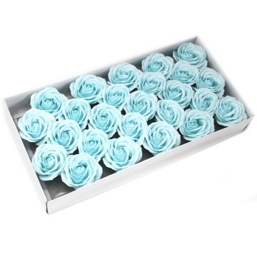 Mýdlové květy - velké růže - pastelově modré (25 ks v balení)