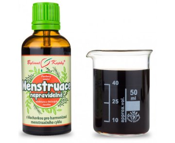 Menstruace nepravidelná - bylinné kapky (tinktura) 50 ml