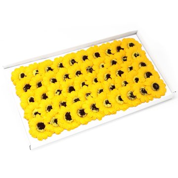 Mýdlové květy - malé slunečnice - žluté (50 ks v balení)