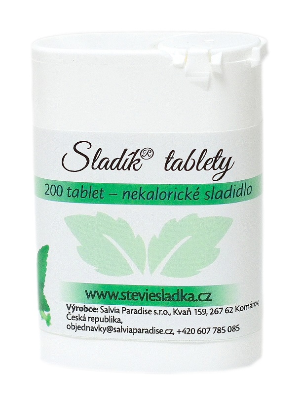 Sladík sladidlo - stévie sladká tablety 200 Ks Sladík sladidlo - stévie sladká tablety 200 Ks