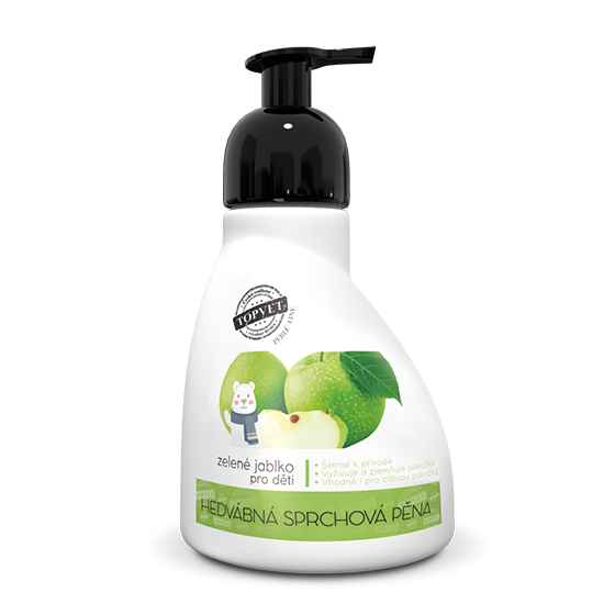 Perlé Cosmetic Sprchová pěna - zelené jablko - vhodné pro děti 300 ml Perlé Cosmetic Sprchová pěna - zelené jablko - vhodné pro děti 300 ml