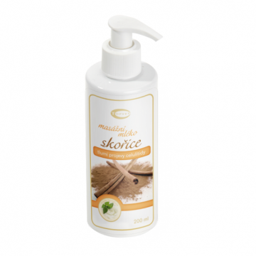 Skořicové masážní mléko 200 ml Skořicové masážní mléko 200 ml