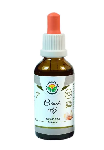 Česnek setý bylinné kapky (tinktura) bez alkoholu 50 ml