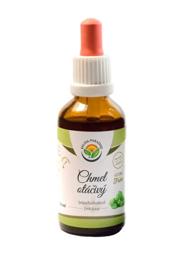 Chmel otáčivý bylinné kapky (tinktura) bez alkoholu 50 ml
