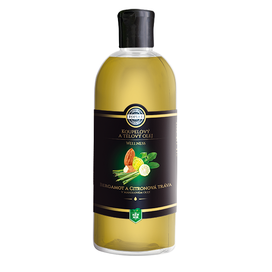 Bergamot a citronová tráva v mandlovém oleji 500 ml Bergamot a citronová tráva v mandlovém oleji 500 ml