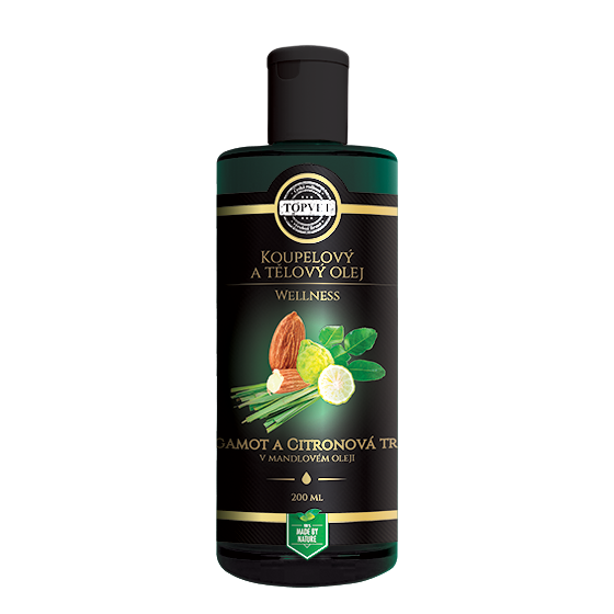 Bergamot a citronová tráva v mandlovém oleji 200 ml Bergamot a citronová tráva v mandlovém oleji 200 ml