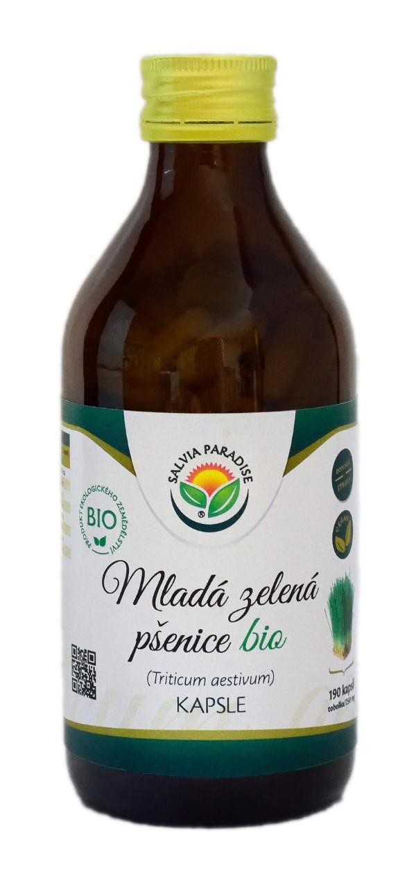 Mladá zelená pšenice kapsle BIO 190 ks Mladá zelená pšenice kapsle BIO 190 ks