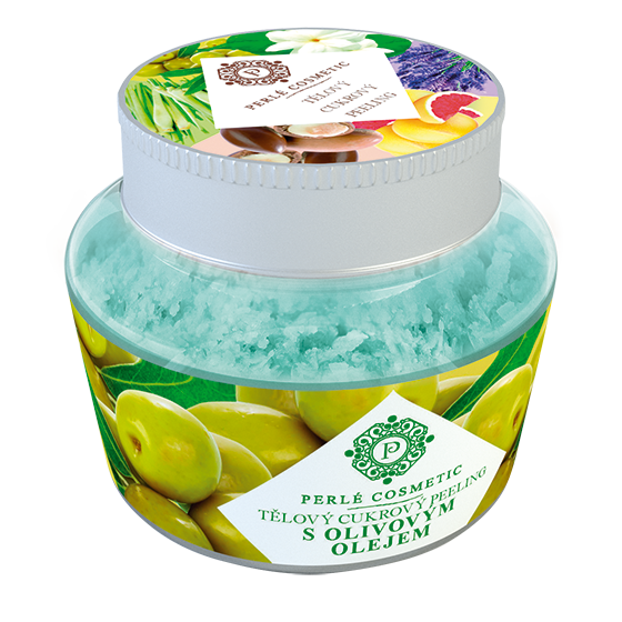 Perlé Cosmetic Cukrový peeling s olivovým olejem 200 g Perlé Cosmetic Cukrový peeling s olivovým olejem 200 g