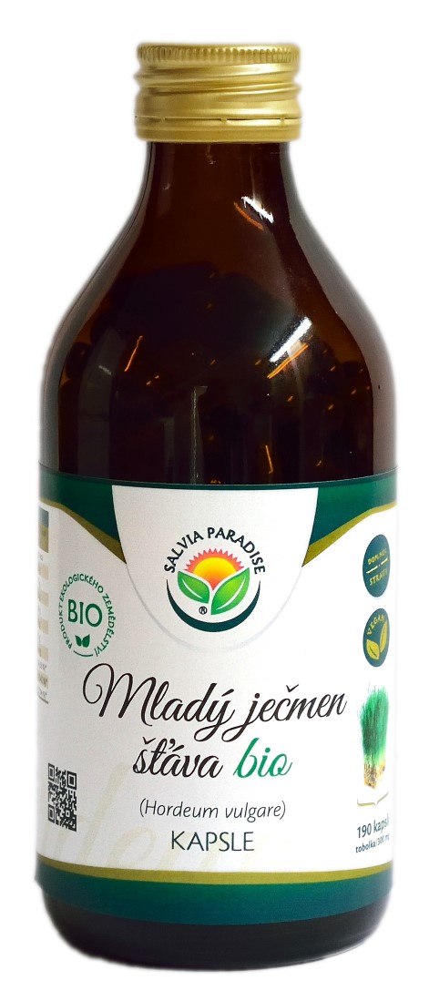 Mladý ječmen šťáva kapsle BIO 190 ks Mladý ječmen šťáva kapsle BIO 190 ks