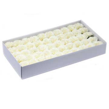 Mýdlové květy - karafiát - krémový (50 ks v balení)