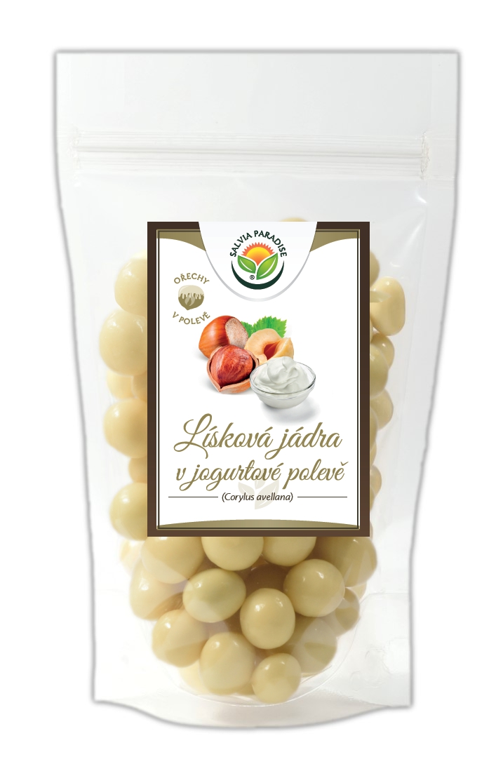 Lísková jádra v jogurtové polevě 150 g Lísková jádra v jogurtové polevě 150 g