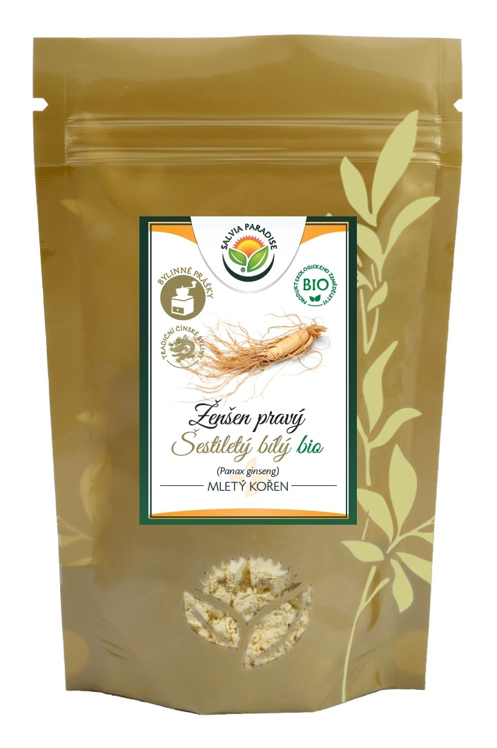 Ženšen pravý 6letý kořen prášek BIO 75 g Ženšen pravý 6letý kořen prášek BIO 75 g