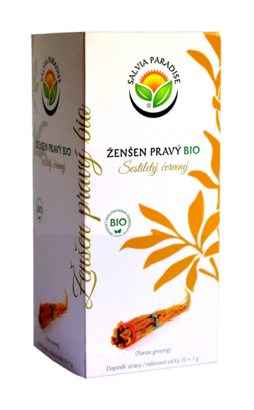 Ženšen pravý červený 6letý nálevové sáčky BIO 20 x 1 g Ženšen pravý červený 6letý nálevové sáčky BIO 20 x 1 g
