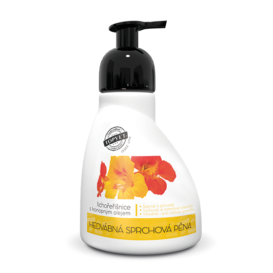 Perlé Cosmetic Sprchová pěna - lichořeřišnice s konopným olejem 300 ml Perlé Cosmetic Sprchová pěna - lichořeřišnice s konopným olejem 300 ml