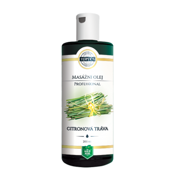 Citronová tráva masážní olej 200 ml Citronová tráva masážní olej 200 ml