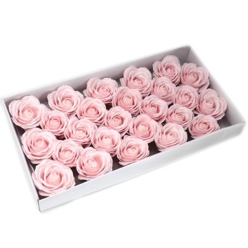 Mýdlové květy - velké růže - ružové (25 ks v balení)