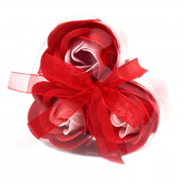 Sada 3 Mýdlových Květů - Červené Růže