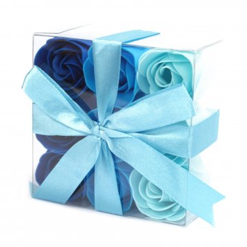 Sada 9 Mýdlových Květů - Svatební Modré