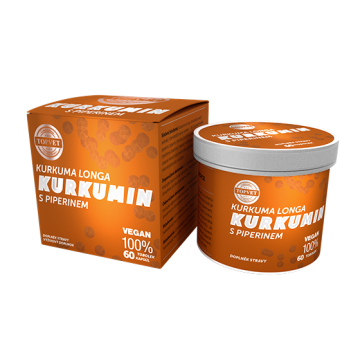 Kurkumin s piperinem bylinný extrakt - kapsle 60 ks Kurkumin s piperinem bylinný extrakt - kapsle 60 ks