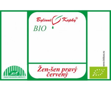 Žen-šen (žen šen, ženšen) pravý  červený BIO - bylinné kapky (tinktura) 50 ml