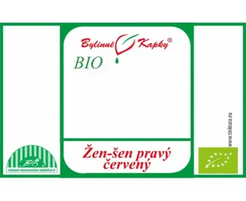 Žen-šen (žen šen, ženšen) pravý  červený BIO - bylinné kapky (tinktura) 50 ml