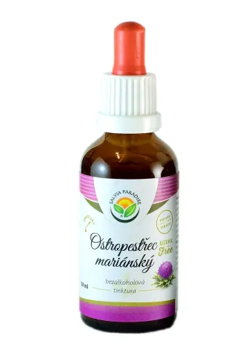 Ostropestřec mariánský bylinné kapky (tinktura) bez alkoholu 50 ml