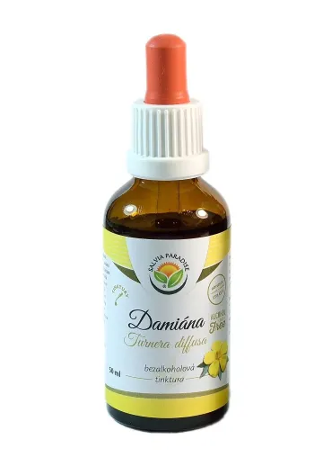 Damiána - Turnera diffusa bylinné kapky (tinktura) bez alkoholu 50 ml