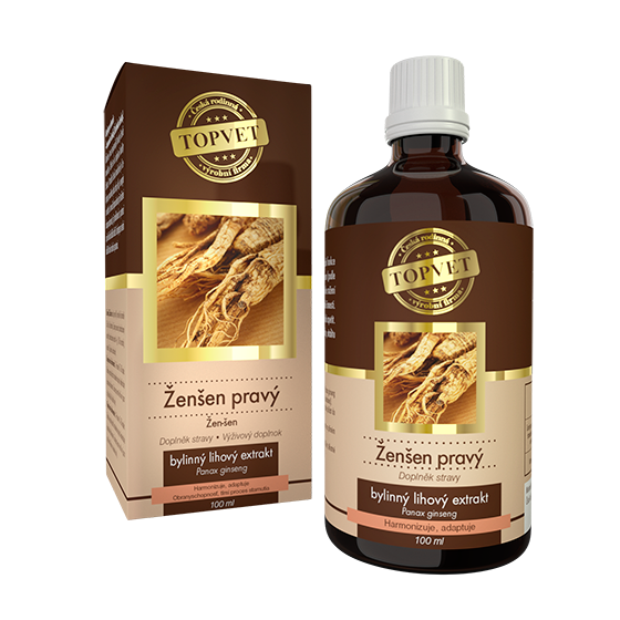 Ženšen tinktura - kapky 100 ml Ženšen tinktura - kapky 100 ml