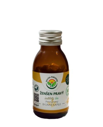 Ženšen pravý 6letý - Ginseng kapsle BIO 60 ks 