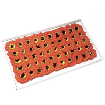 Mýdlové květy - malé slunečnice - oranžové (50 ks v balení)