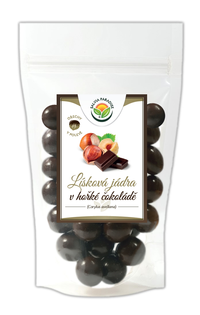 Lísková jádra v hořké čokoládě 300 g Lísková jádra v hořké čokoládě 300 g