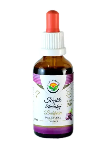 Kozlík lékařský - baldrián bylinné kapky (tinktura) bez alkoholu 50 ml