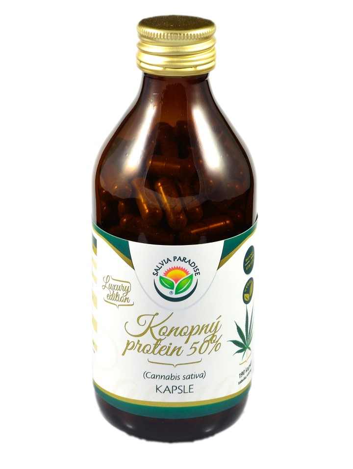 Konopný protein 50% kapsle 190ks Konopný protein 50% kapsle 190ks