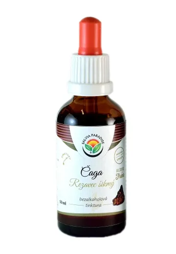 Čaga - Rezavec šikmý bylinné kapky (tinktura) bez alkoholu 50 ml